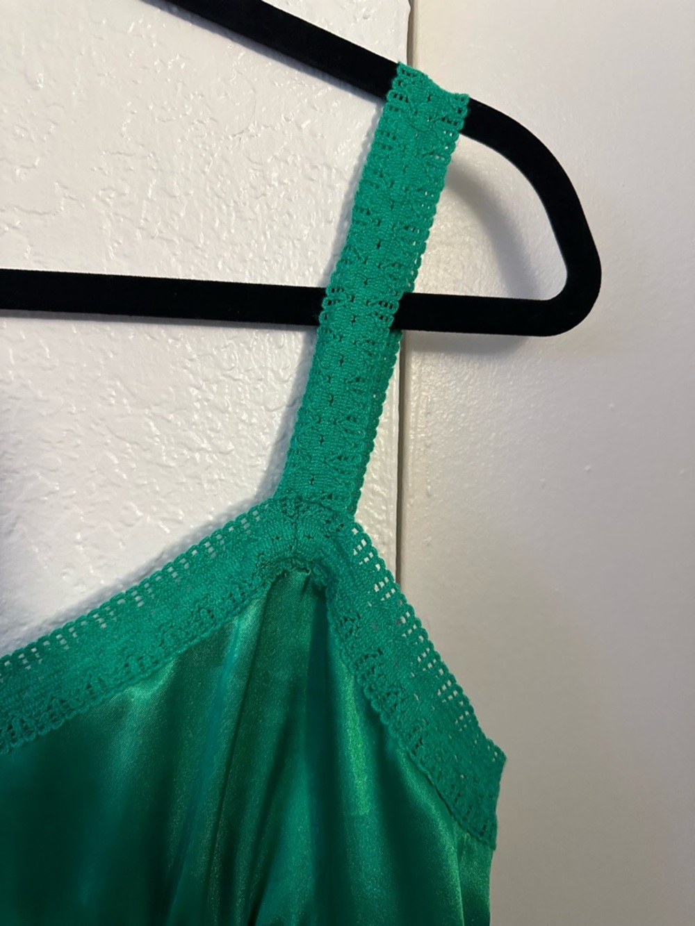 Bebe Green Satin Slip Dress - Picture 4 of 10